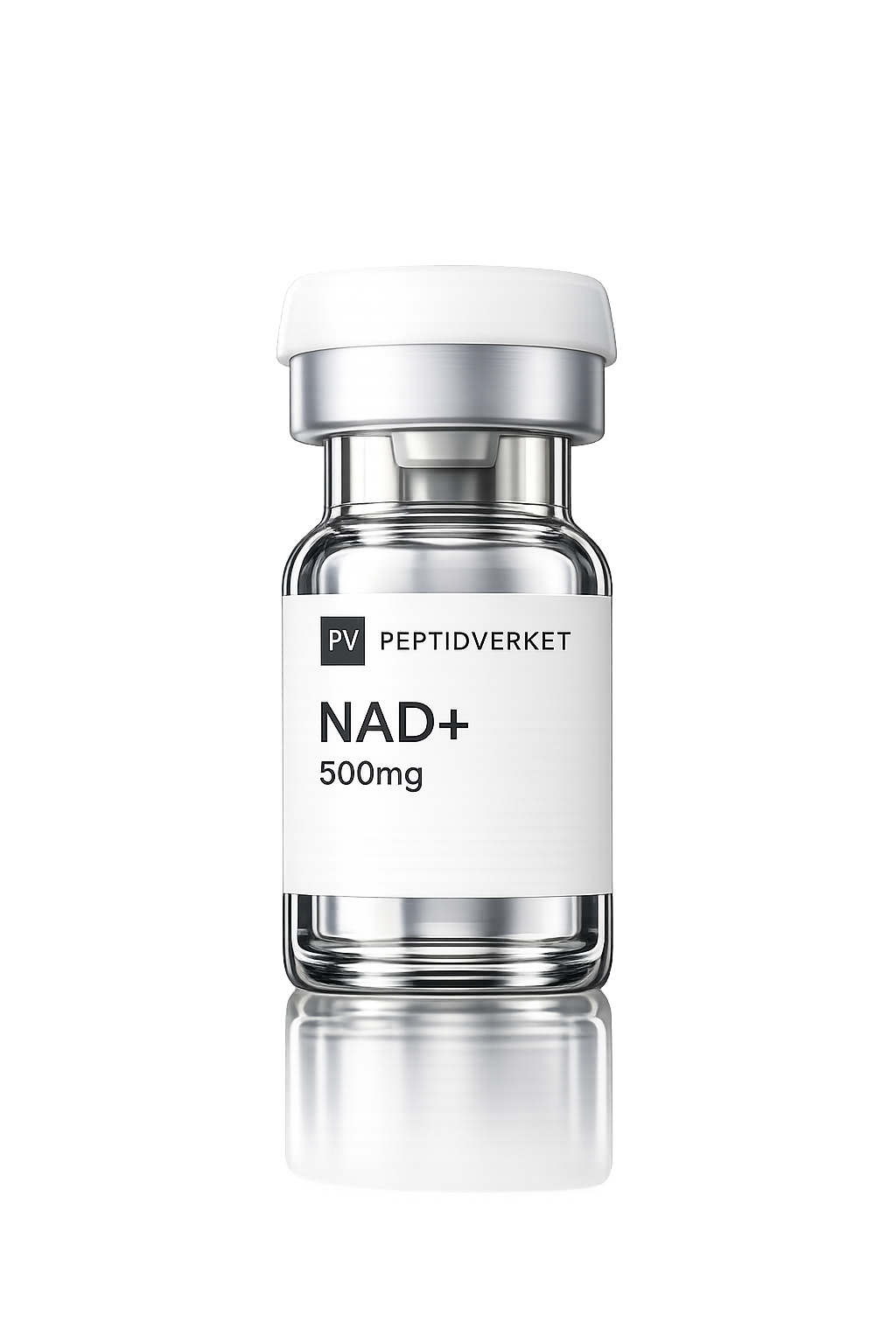 NAD+ 500mg Lyophilised powder · 500 mg vial — research-grade peptide